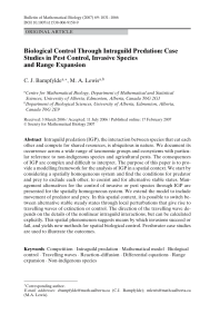 Biological Control Through Intraguild Predation