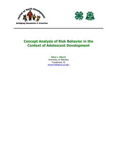 Concept Analysis of Risk Behavior in the Context of Adolescent