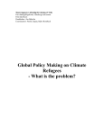 Global Policy Making on Climate Refugees