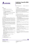 Isolation of specific tRNA molecules