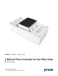 BACnet Flow Controller for Fan Filter Units