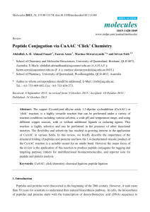 Peptide Conjugation via CuAAC `Click` Chemistry