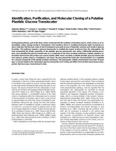 Identification, Purification, and Molecular Cloning of