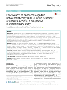 Effectiveness of enhanced cognitive behavioral therapy (CBT