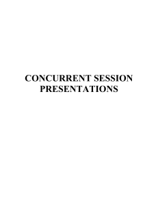 concurrent session presentations