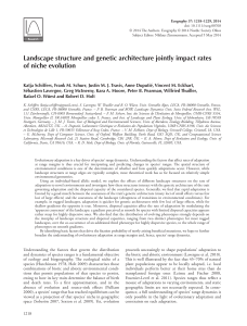 Landscape structure and genetic architecture jointly impact