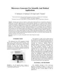 Microwave Generator For Scientific And Medical Applications