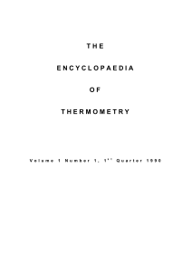 Fundamentals of Thermometry, Part 1