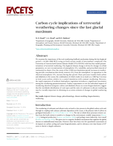 Carbon cycle implications of terrestrial weathering changes since
