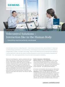 Telecontrol Solutions – Interaction like in the Human Body