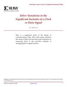 Variations in the Significant Instants of a Clock or Data Signal
