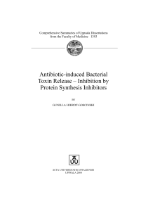 Antibiotic-induced Bacterial Toxin Release – Inhibition by