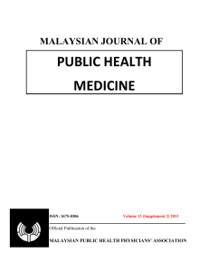 to View The Full Supplement - Malaysian Journal of Public Health