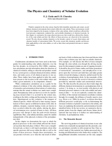 The Physics and Chemistry of Nebular Evolution