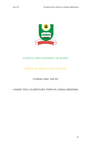 ANP 307 - National Open University of Nigeria