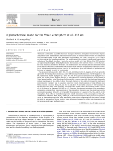 A photochemical model for the Venus atmosphere at 47–112 km