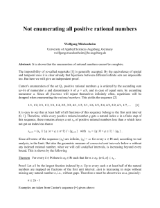 Not enumerating all positive rational numbers