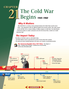 Chapter 21: The Cold War Begins, 1945-1960
