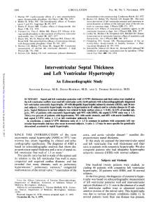 Interventricular Septal Thickness and Left Ventricular