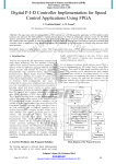 Digital PID Controller Implementation for Speed Control Applications