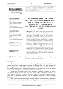 the research on the impact of the changes of commodity price level