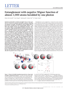 Entanglement with Negative Wigner Function of Almost 3000 Atoms
