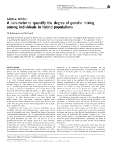 A parameter to quantify the degree of genetic mixing among