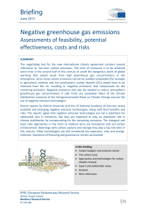 Negative greenhouse gas emissions