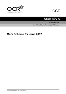 Mark Scheme - Unit F324 - Rings, polymers and analysis - June