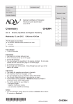 GCE Chemistry Question Paper Unit 04 - Kinetics, Equilibria