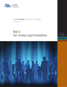 Tool 2: Fair Lending Legal Foundations