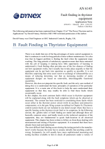 Fault Finding in Thyristor Equipment