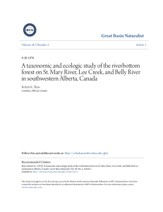 A taxonomic and ecologic study of the riverbottom forest on St. Mary