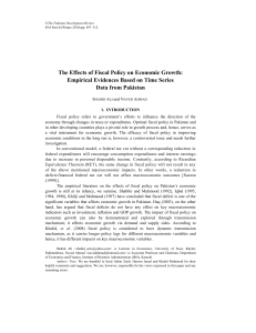 The Effects of Fiscal Policy on Economic Growth: Empirical