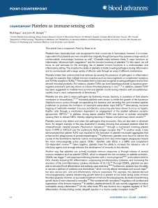 Platelets as immune-sensing cells