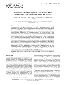 Application of a Real Time Polymerase Chain Reaction Method to