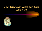 The Chemical Basis for Life (Bio.A.2)