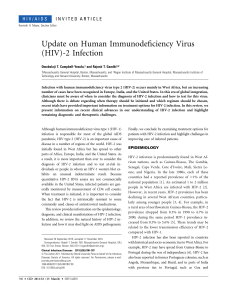 Update on Human Immunodeficiency Virus (HIV