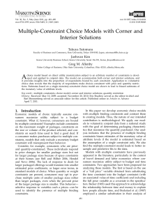 Multiple-Constraint Choice Models with Corner and Interior Solutions