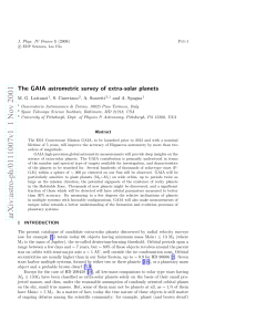 The GAIA astrometric survey of extra