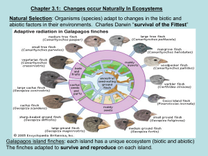 Chapter 3.1: Changes occur Naturally In Ecosystems Natural Selection