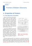 1: Properties of Pulsars