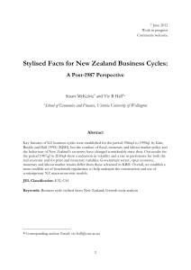 Stylised Facts for New Zealand Business Cycles