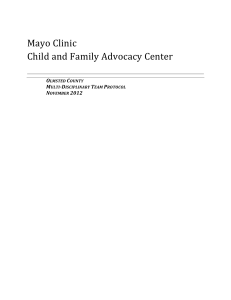 Olmsted County/Mayo Clinic Child Advocacy Center Protocol