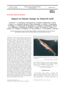 Impact of climate change on Antarctic krill