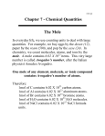 Chapter 7 - Chemical Quantities