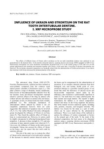 influence of ukrain and strontium on the rat tooth intertubular dentine