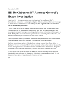 Bill McKibben on NY Attorney General`s Exxon Investigation