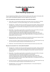 Trouble-shooting Guide for Fluid Handling Equipment