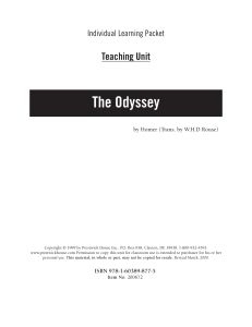 The Odyssey - Teaching Unit: Sample Pages